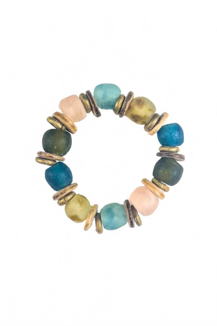 NEW TWINE & TWIG women's intricate stack bracelet in canyon